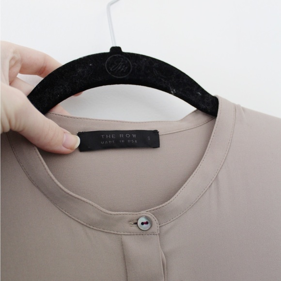 The Row Cola Silk Banded Collar Oversized Shirt - Picture 7 of 8